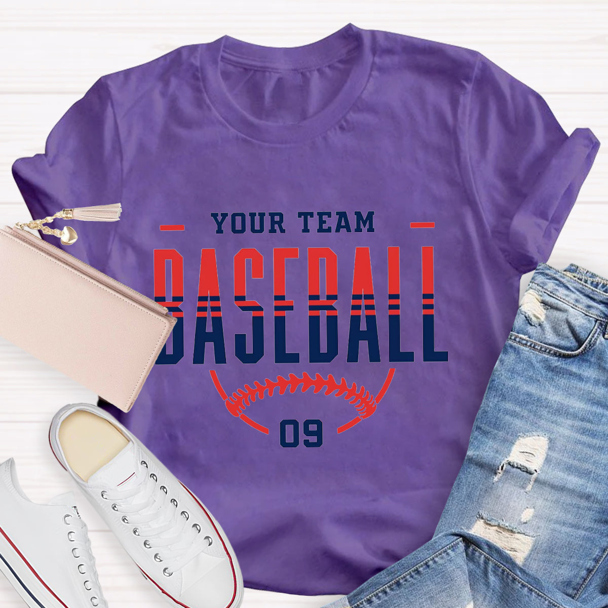 Personalized Team Name And Number Teacher T-Shirt