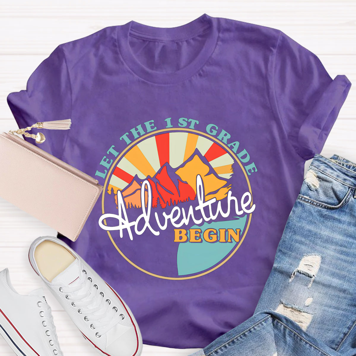 Personalized Let The 1st Grade Adventure Begin Teacher T-Shirt