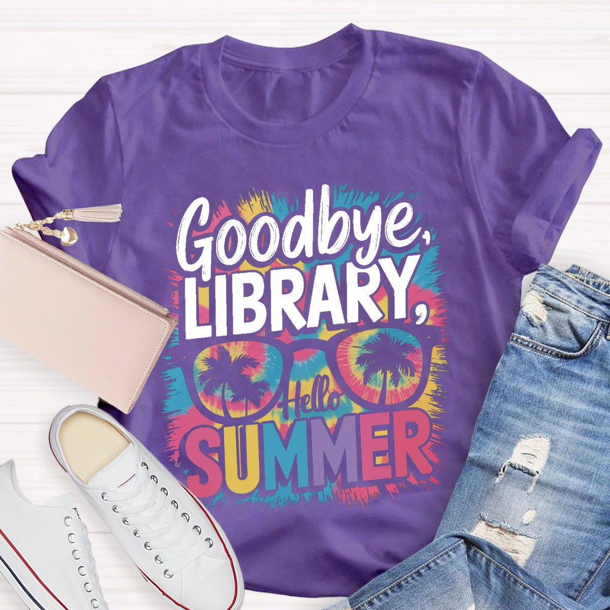 Goodbye Library Hello Summer Teacher T-Shirt