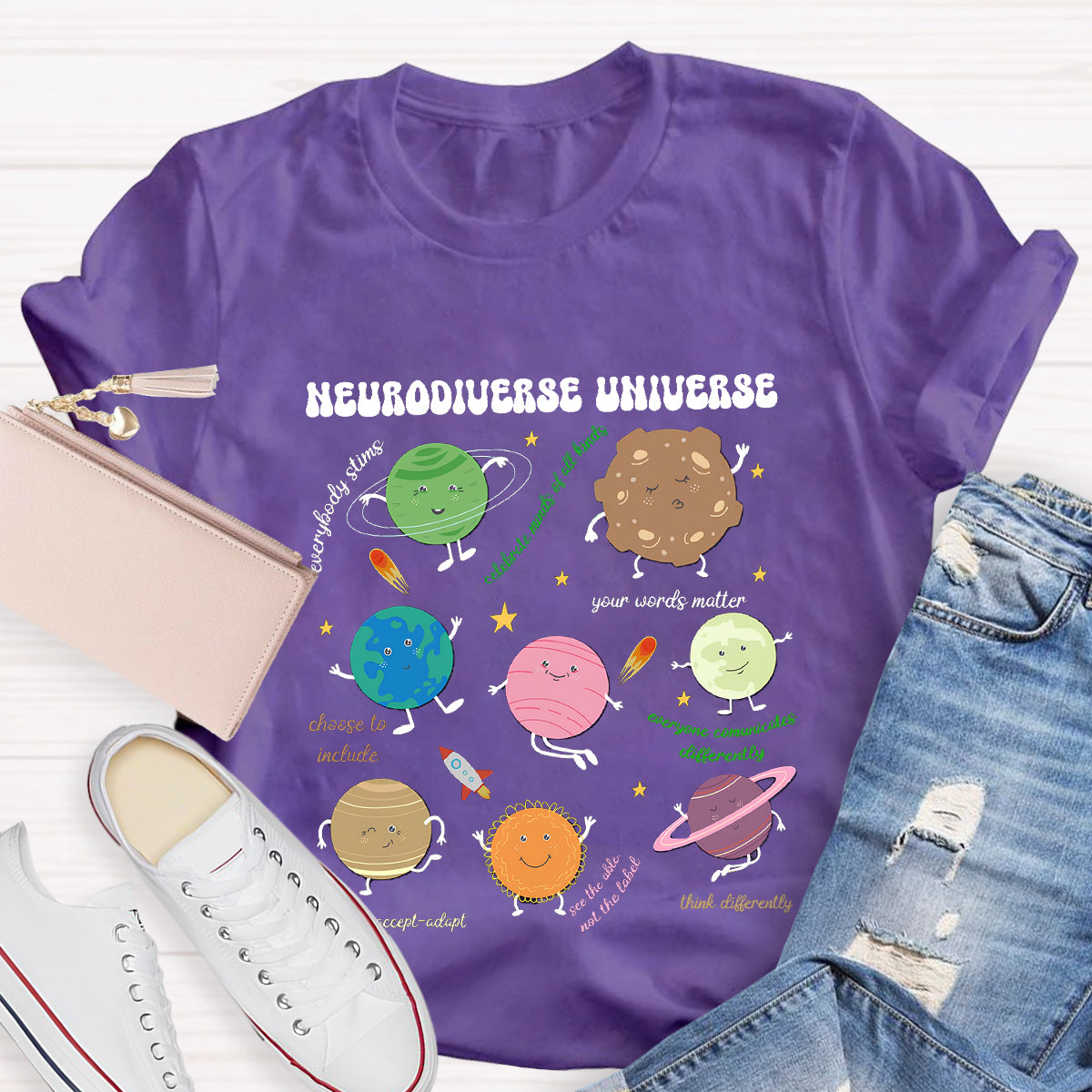 Neurodiverse Universe  Teacher T-Shirt