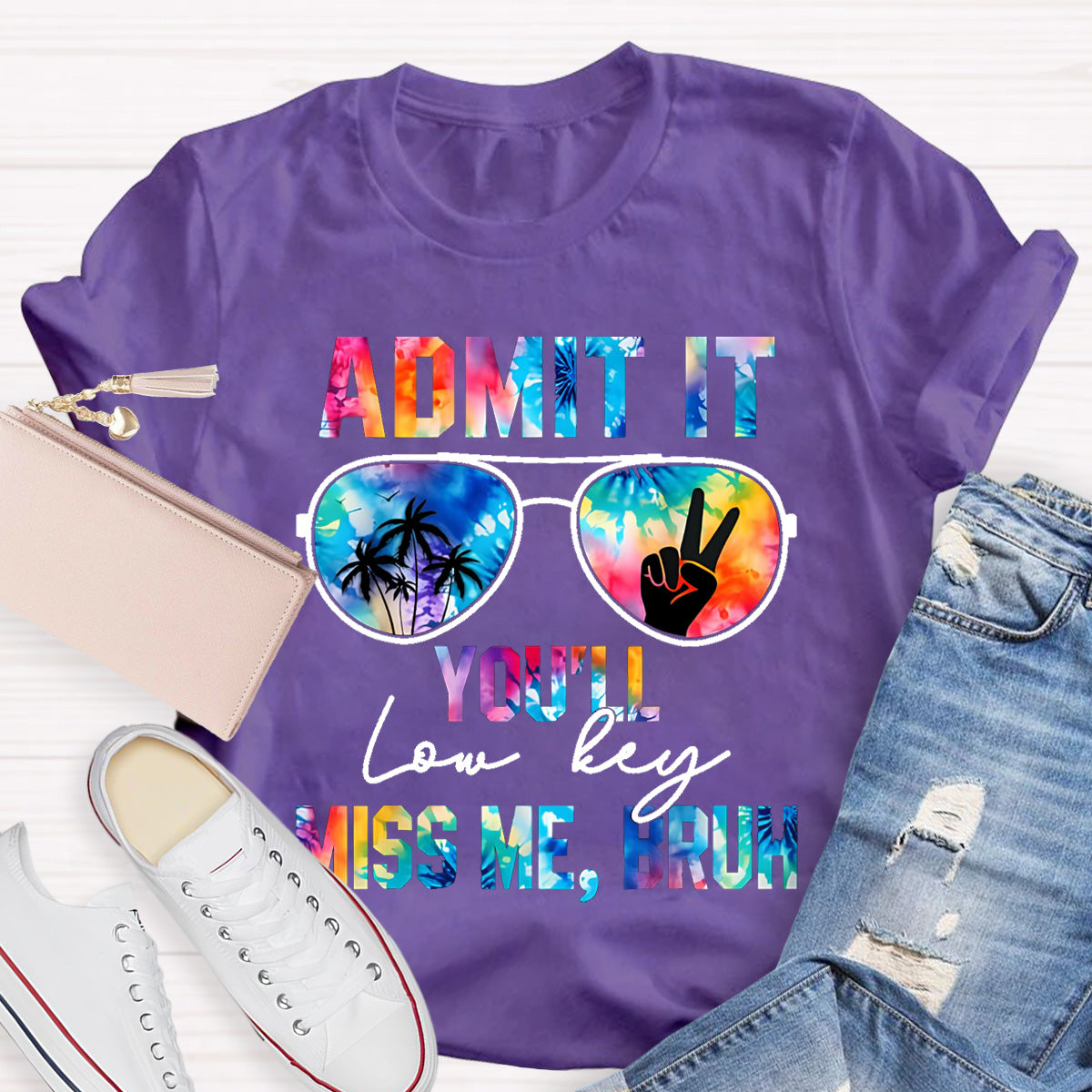 Admit It You'll Low Key Miss Me Bruh Teacher T-Shirt