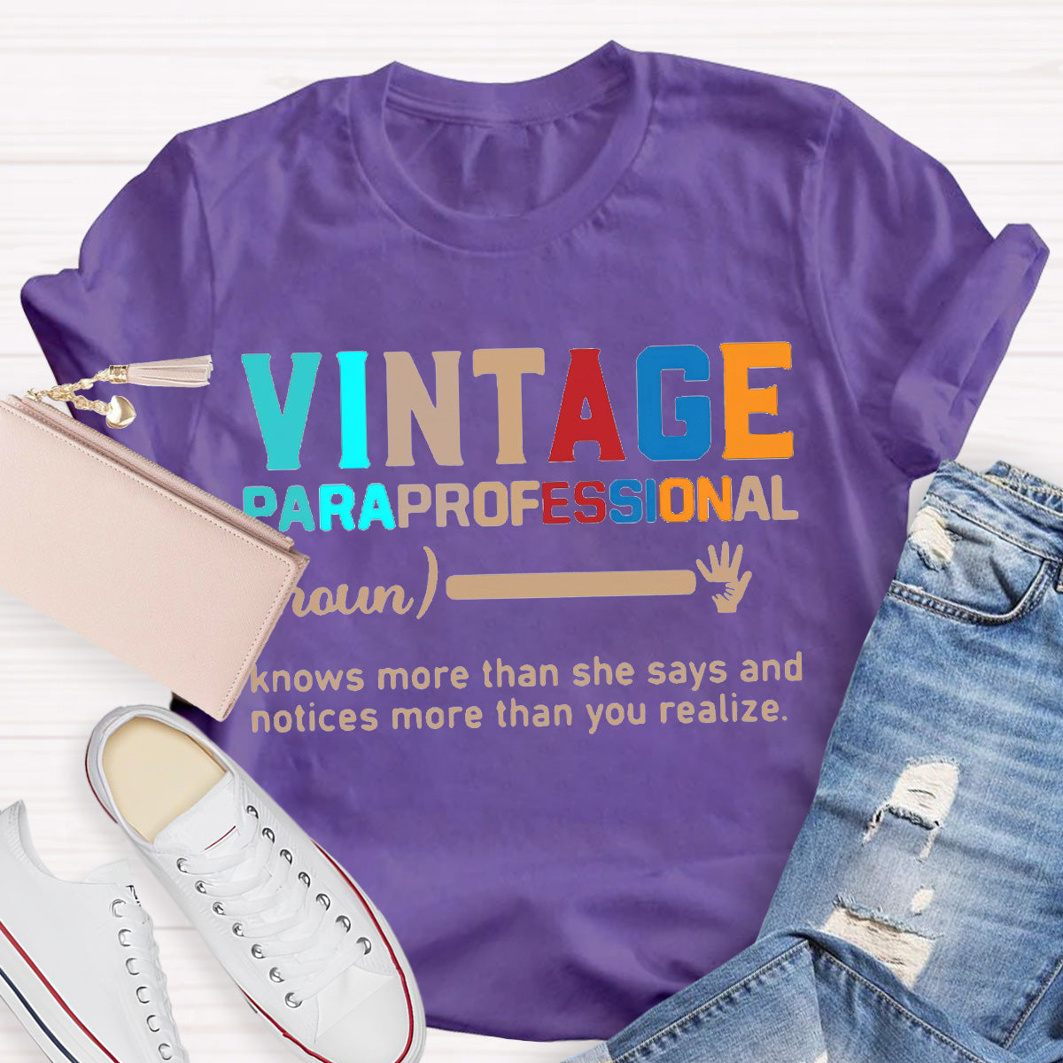 Vintage Paraprofessional Teacher T-Shirt