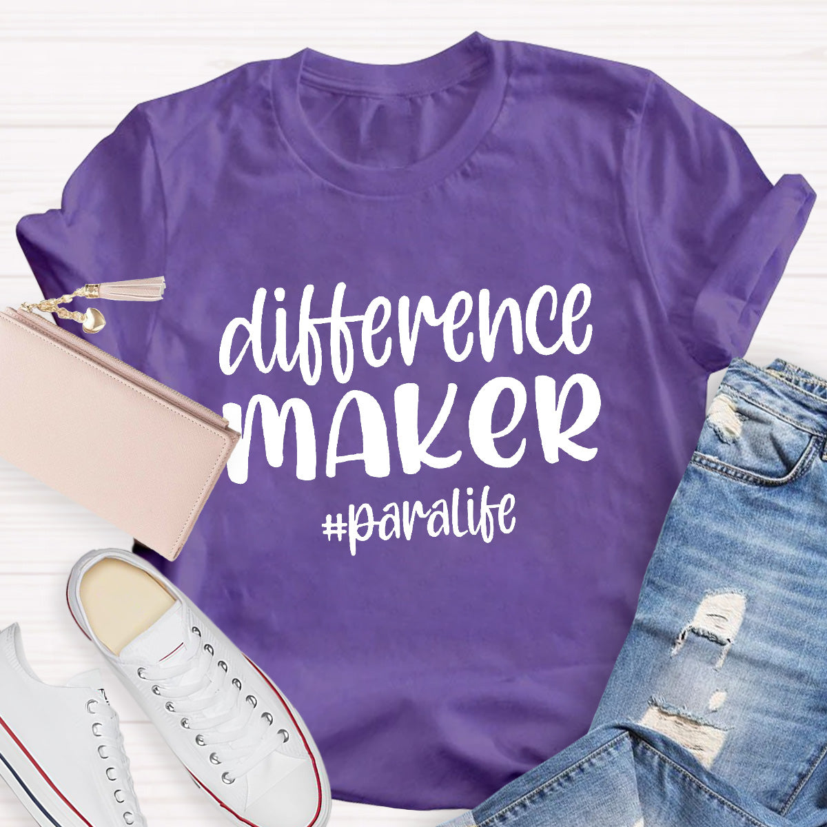Difference Maker Paralife  Teacher T-Shirt