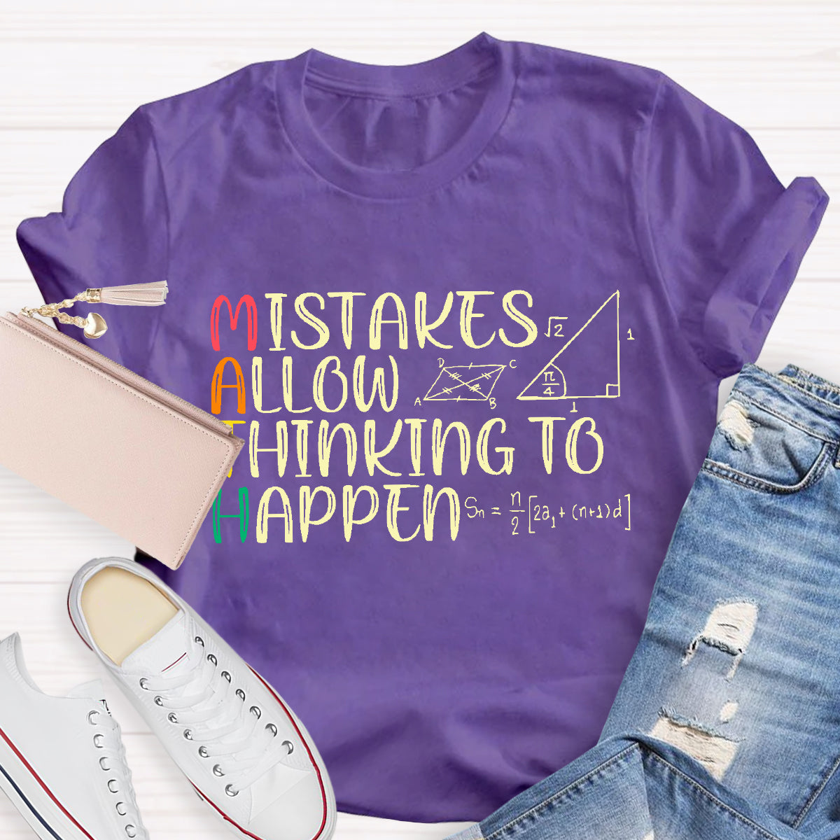 Mistakes Allow Thinking to Happen Math Teacher T-Shirt