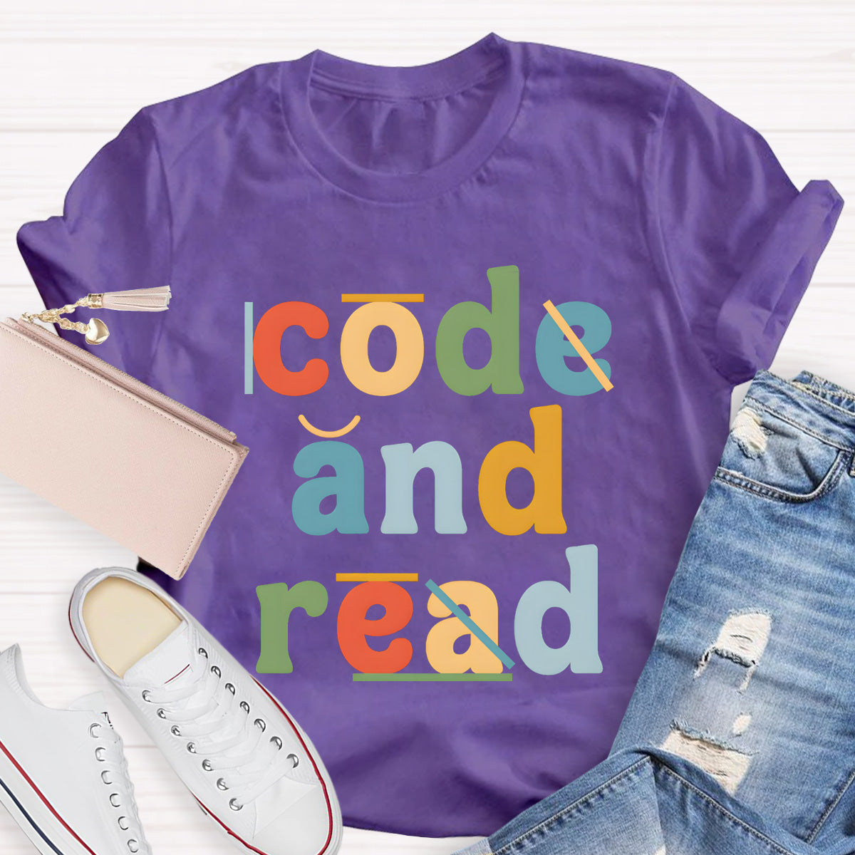 Code And Read Crammer Teacher T-Shirt