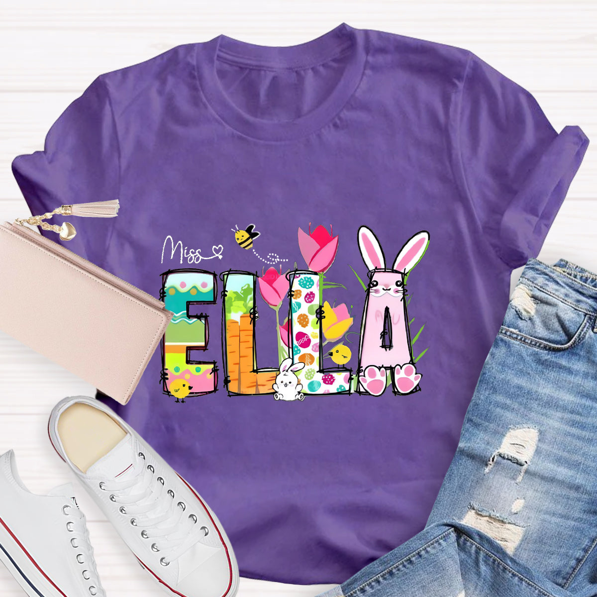 Personalized Easter Name Funny Bee T-Shirt
