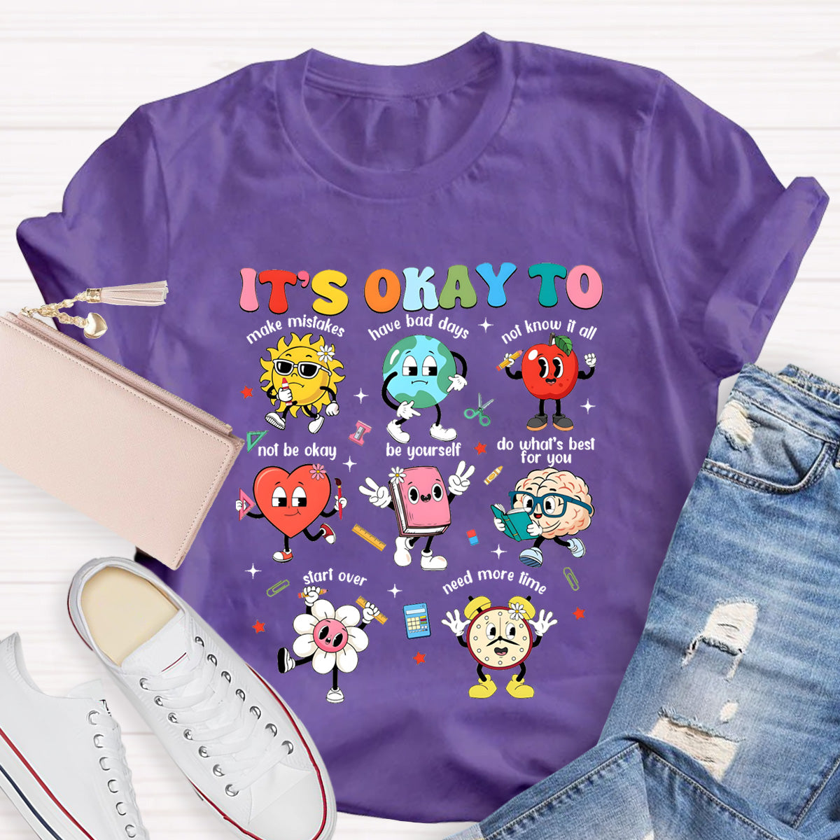 It's Okay To Make Mistakes And Need More Time Teacher T-Shirt