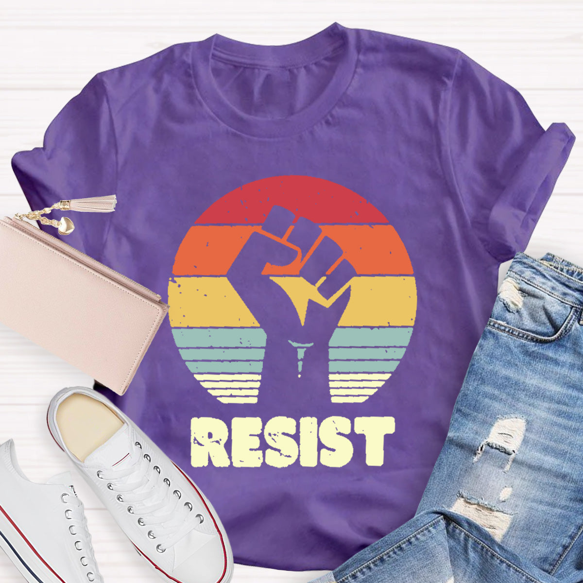 Resist Fist Teacher T-Shirt