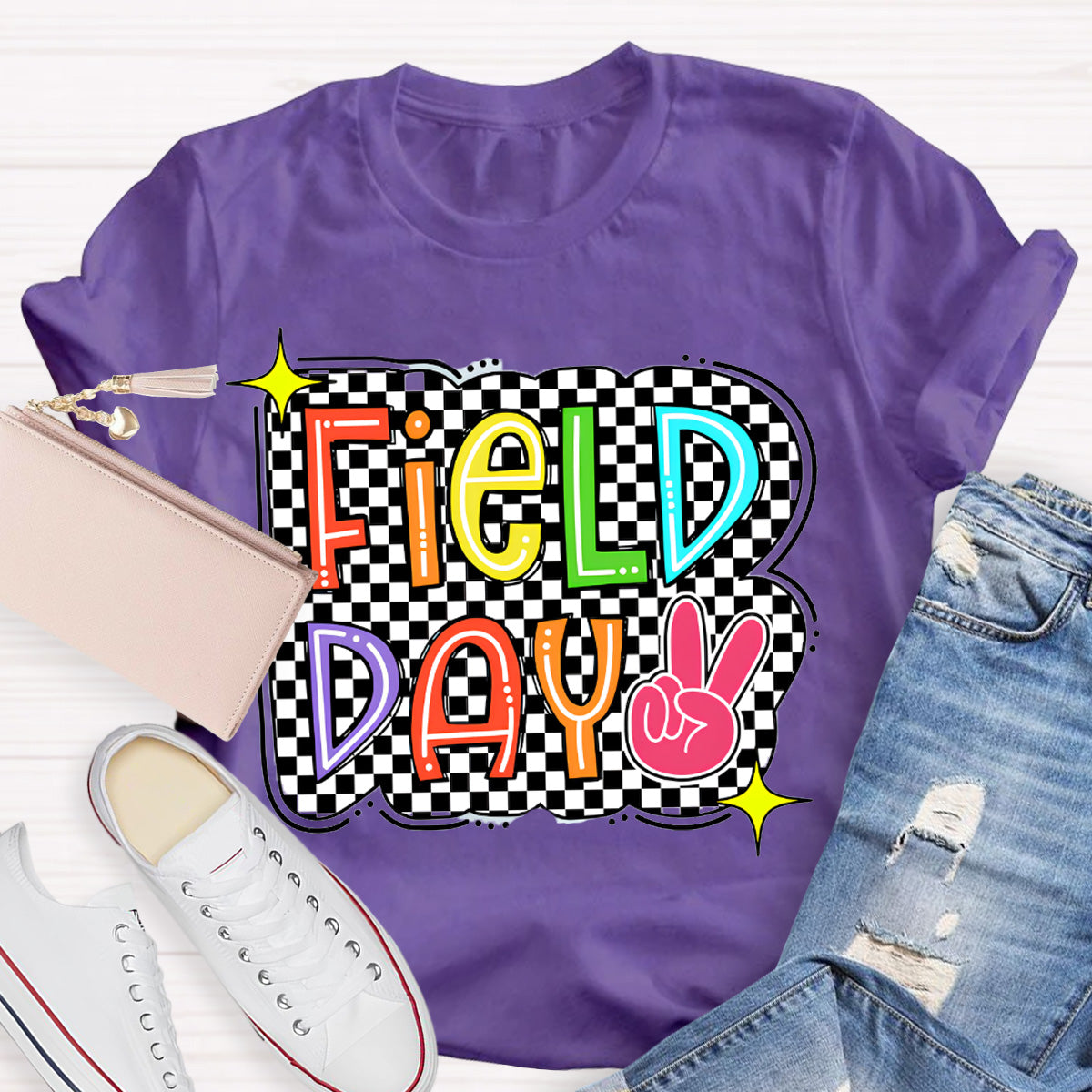 Field Day Star  Teacher T-Shirt