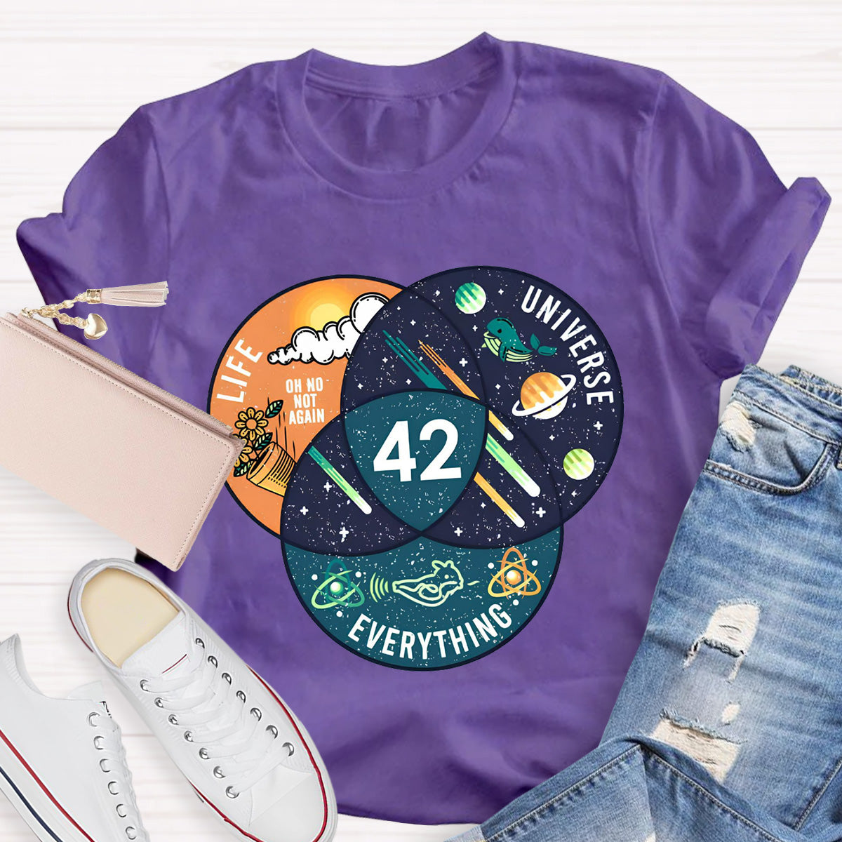 42 Answer To Life Universe And Everything Essential Teacher T-Shirt