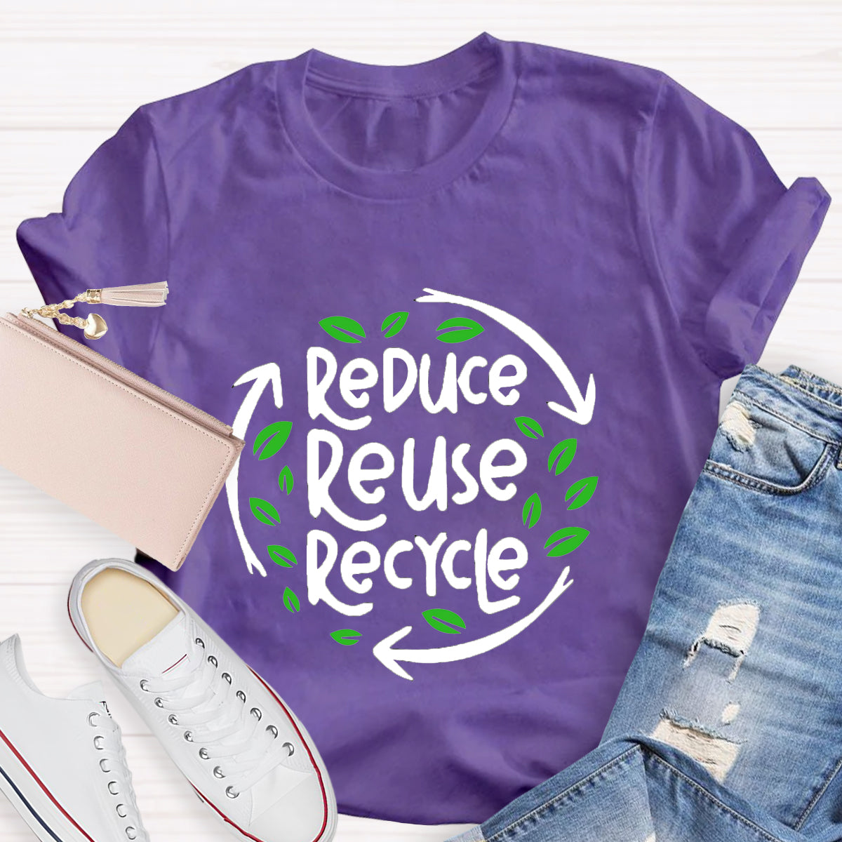 Reduce Reuse Recycle Earth Day T-Shirt