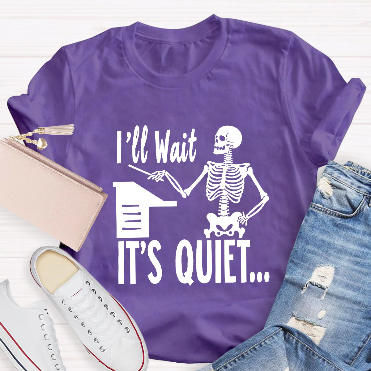 I'll Wait Until It's Quiet Funny Music Teacher T-Shirt