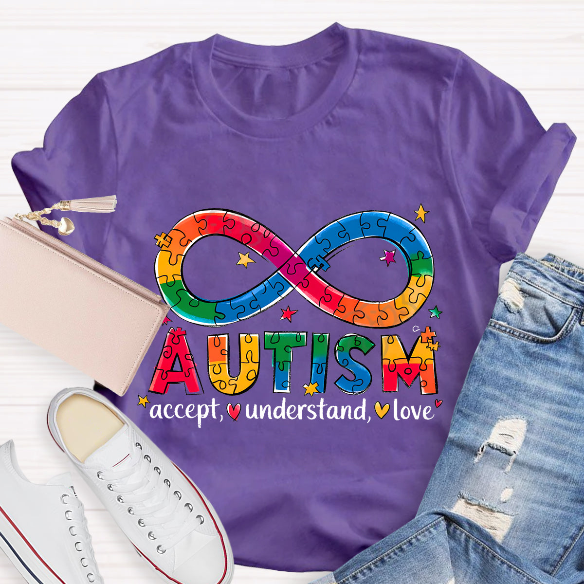 Autism Accept Understand Love Teacher T-Shirt