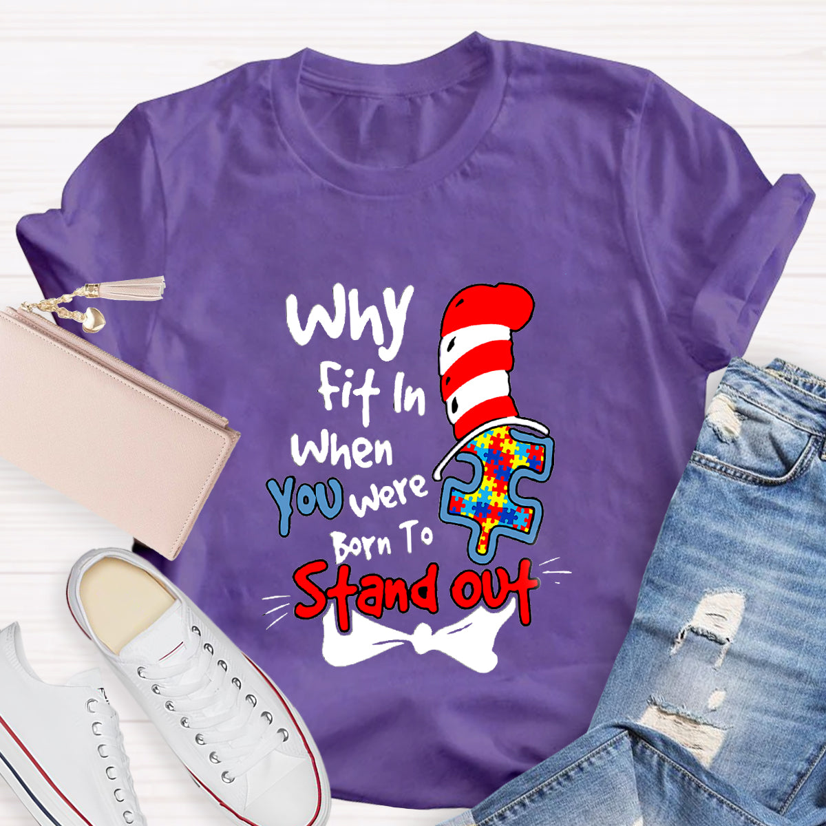 Why Fit In When You Were Born To Stand Out Children's Books T-Shirt