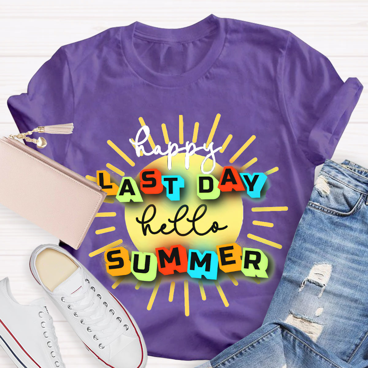 Happy Last Day Hello Summer Teacher T-Shirt