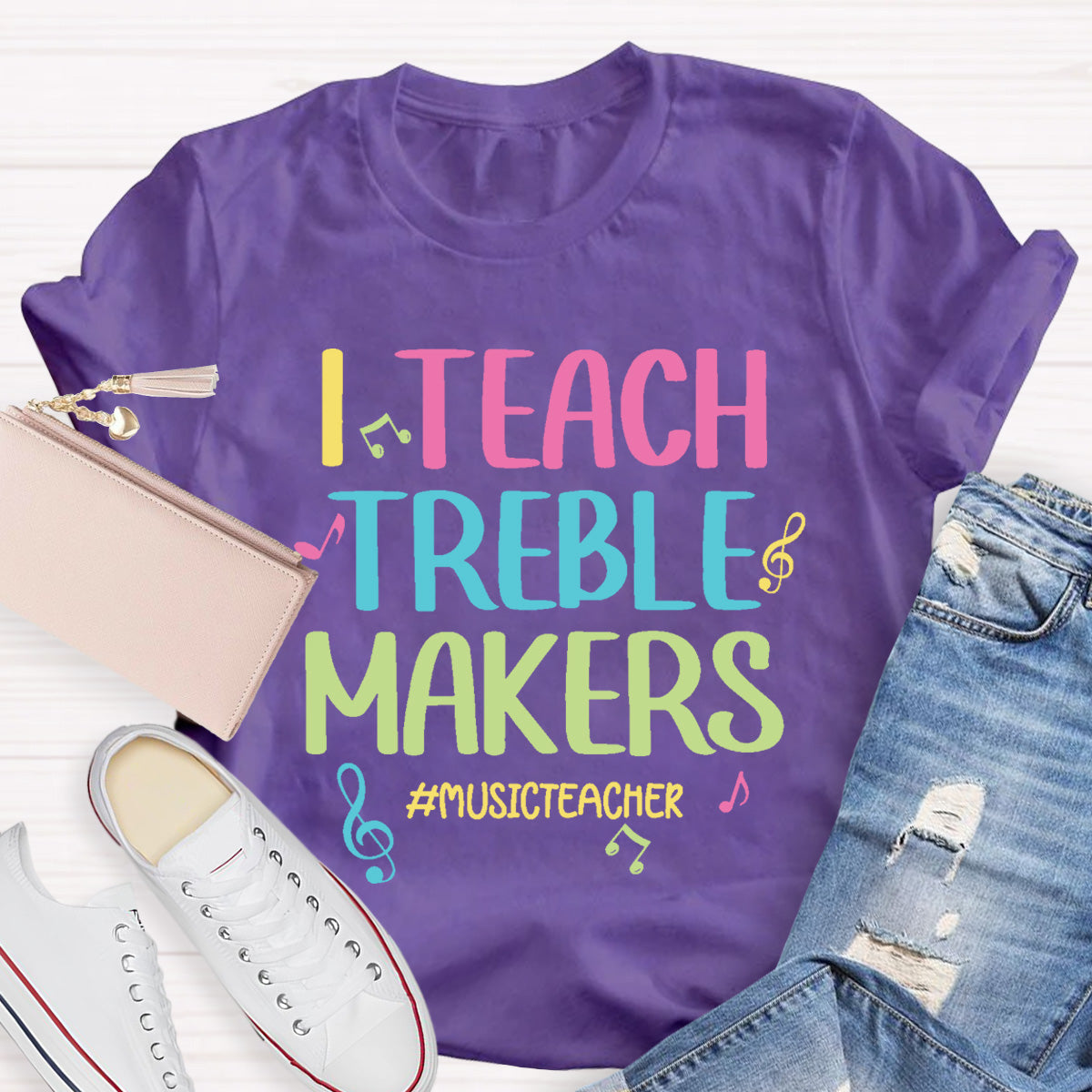 I Teach Trouble Makers Music Teacher T-Shirt