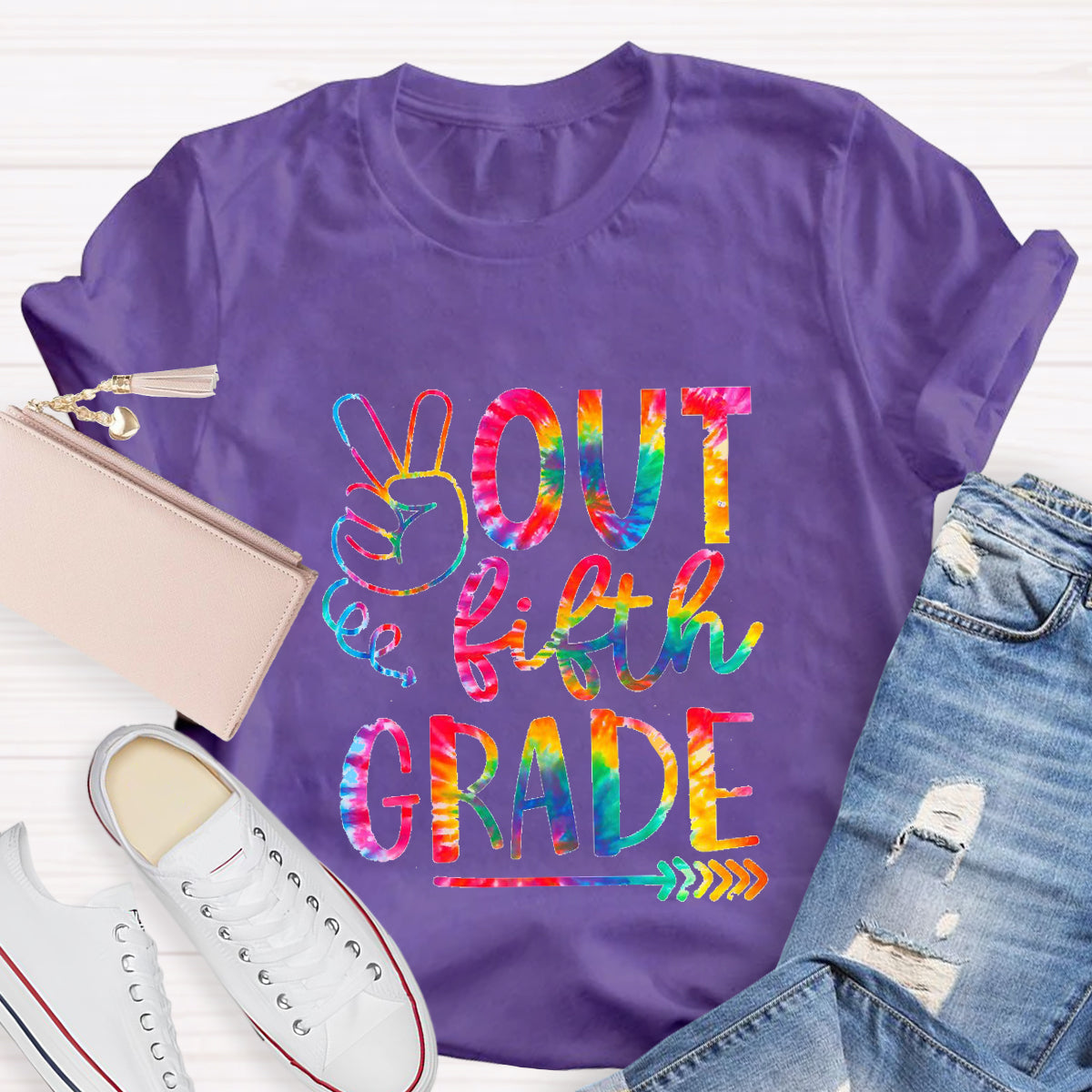 Personalized Grade Out Fifth Grade Teacher T-Shirt