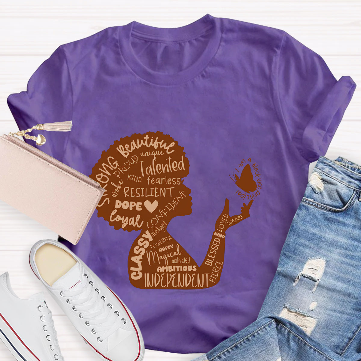 She is Beautiful Strong Independent Women T-Shirt
