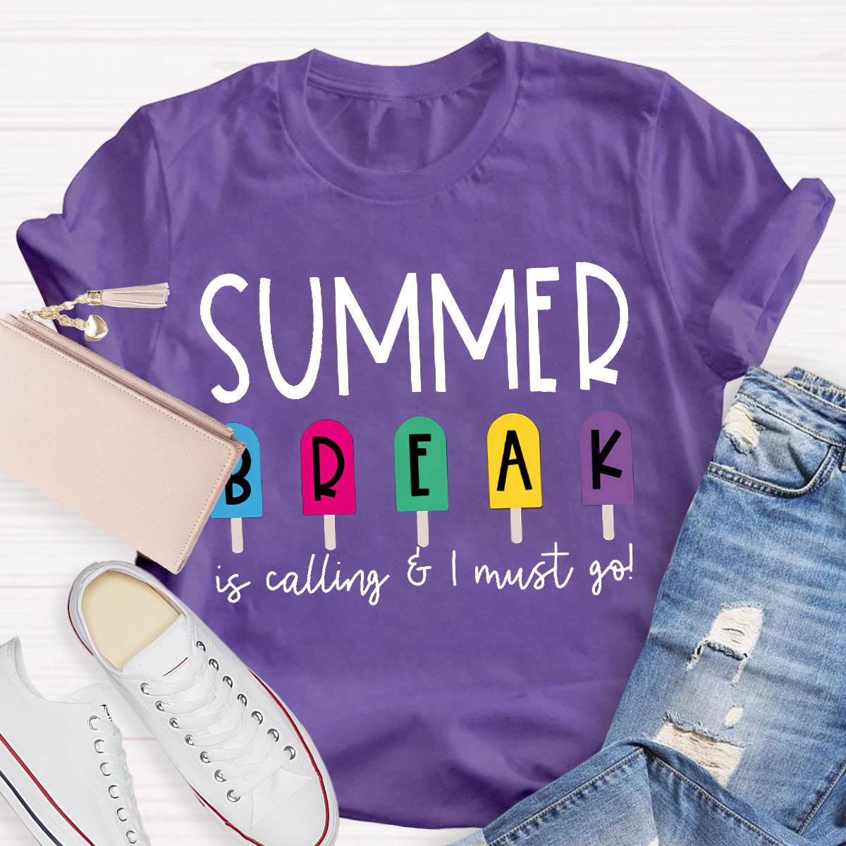 Summer Break Is Calling I Must Go Teacher T-Shirt