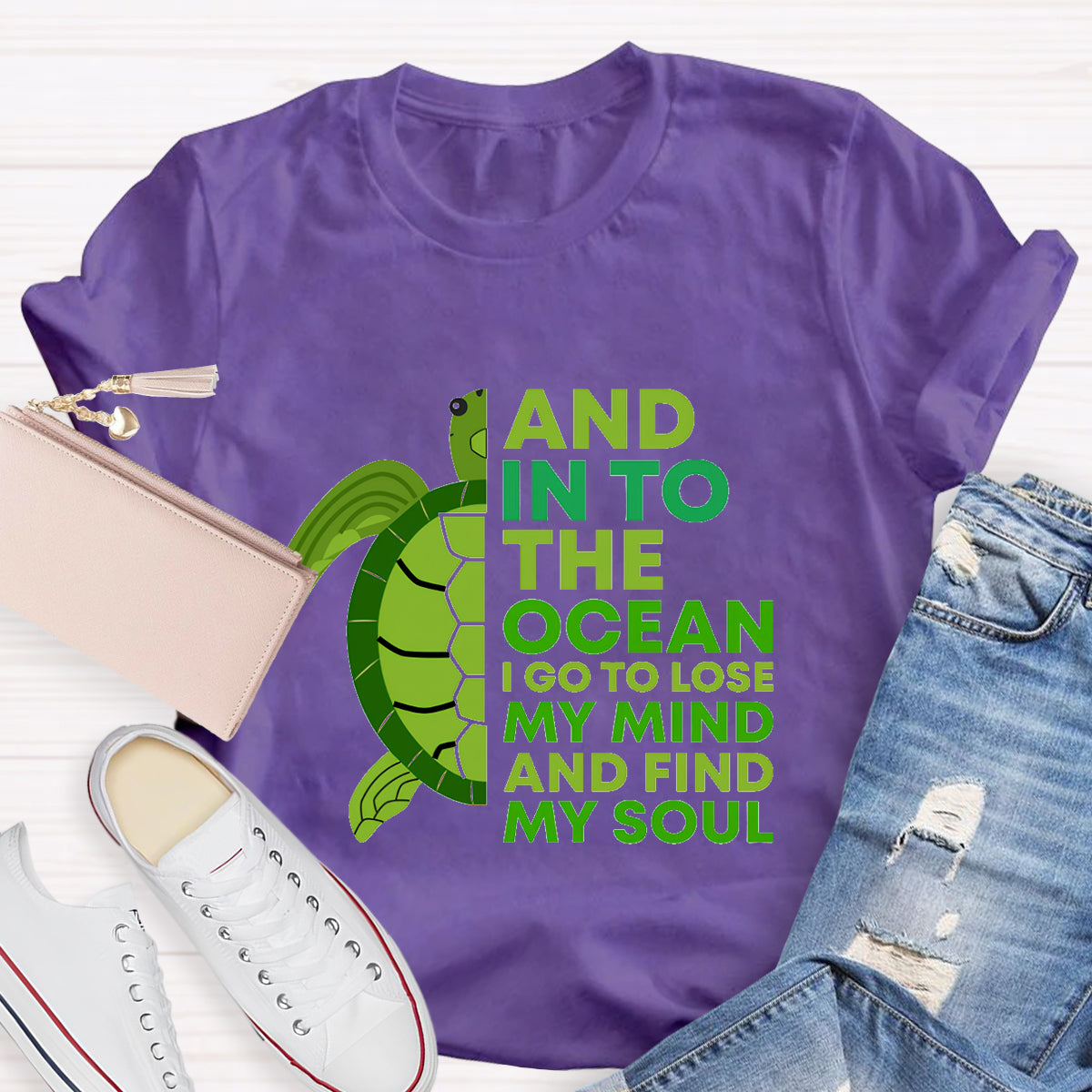 And Into The Ocean I Go To Lose My Mind Find My Soul  T-Shirt