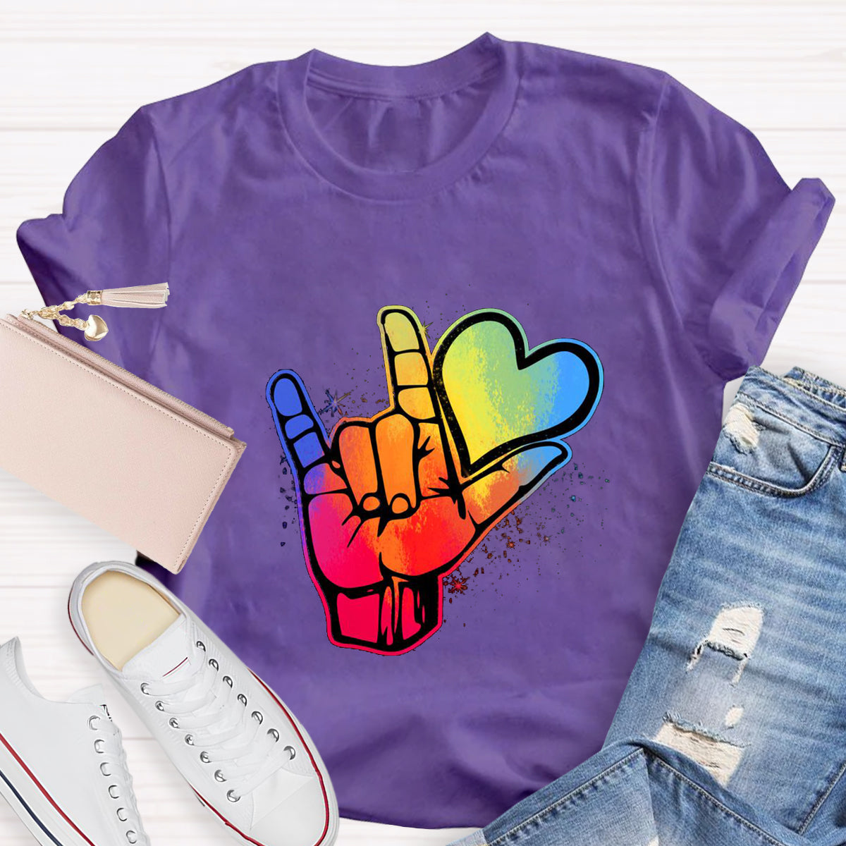 Love Sign Hand Teacher T-Shirt