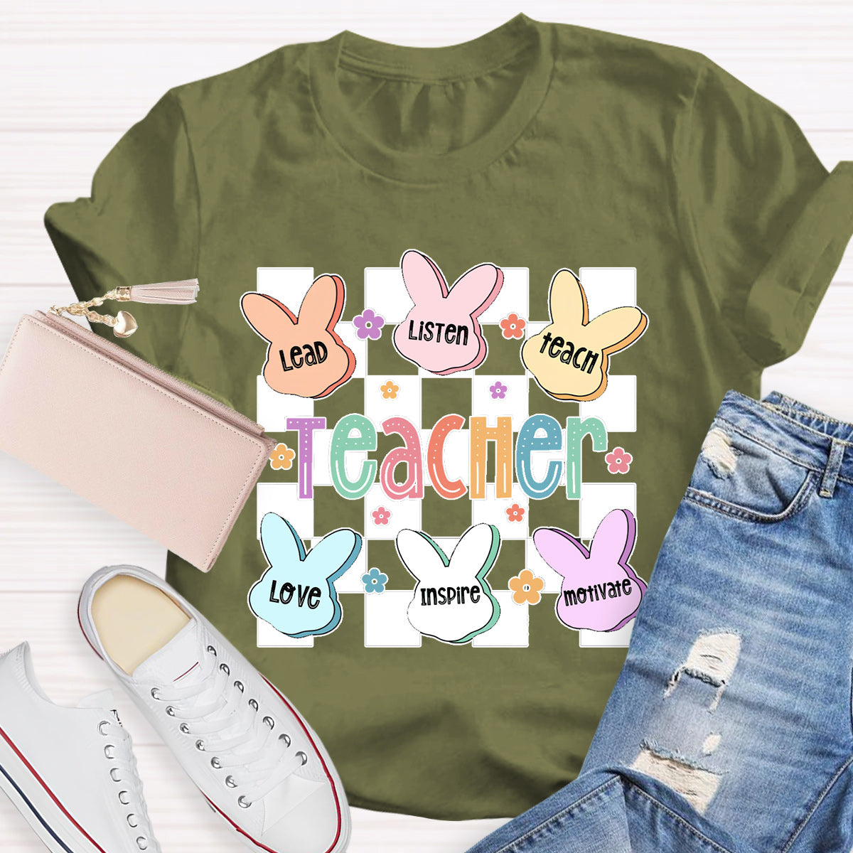 Teacher Of The Sweetest Bunnies Teacher T-Shirt