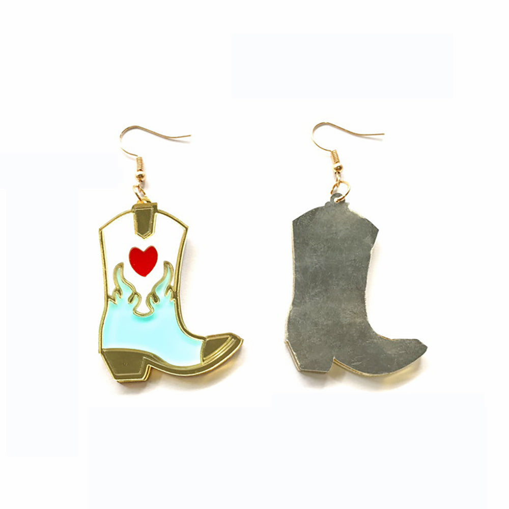 Love Letter Envelope Cupid Boots Heart-Shaped Earrings