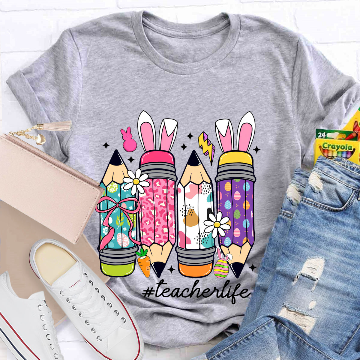 Easter Pencil Teacher life T-Shirt