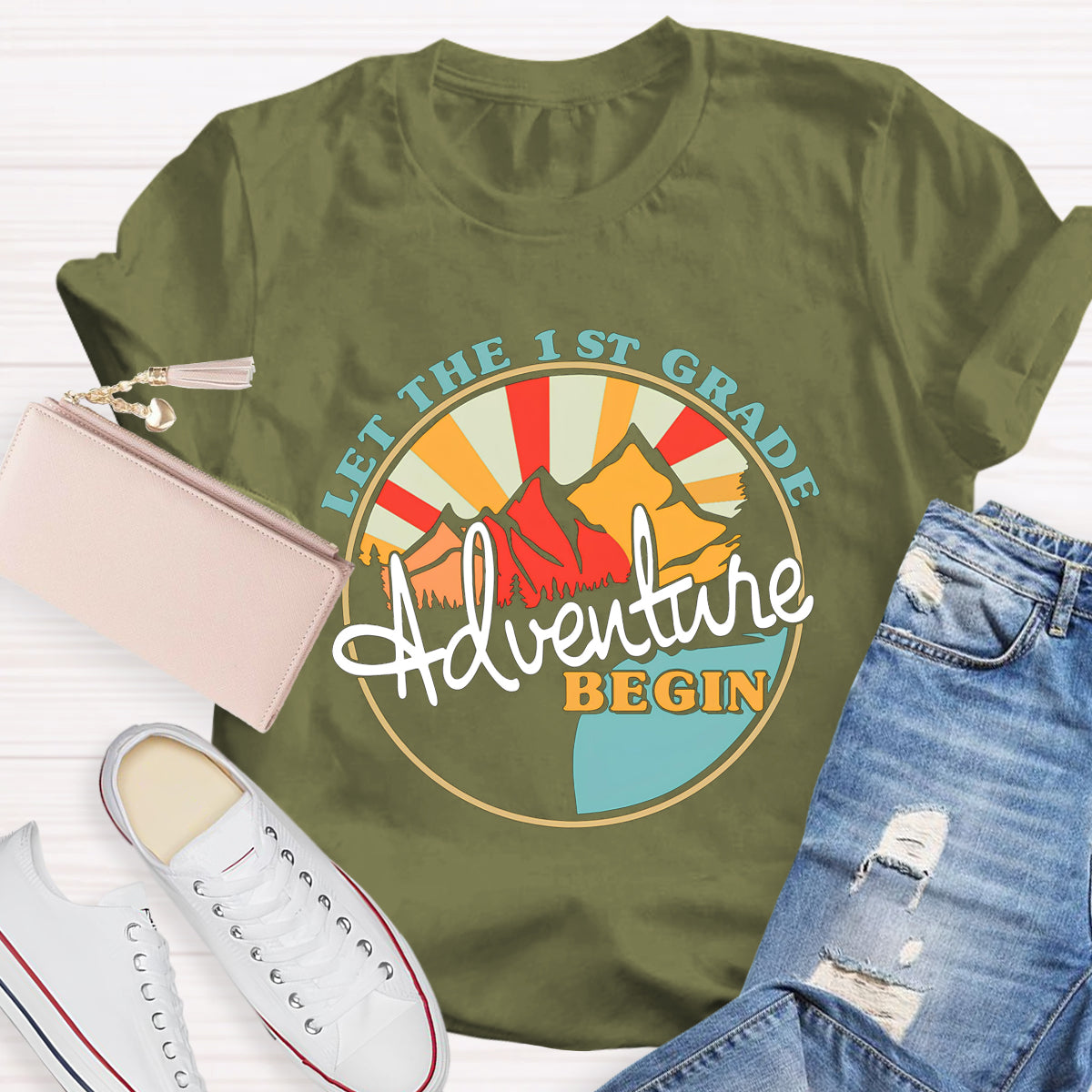Personalized Let The 1st Grade Adventure Begin Teacher T-Shirt