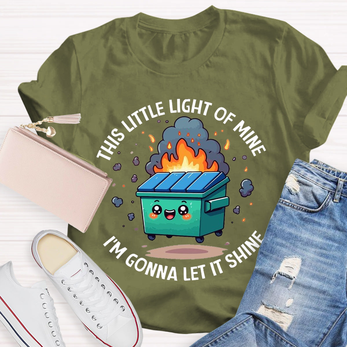 This Little Light Of Mine Lil Emotional Dumpster Fire ABA Therapist Teacher T-Shirt