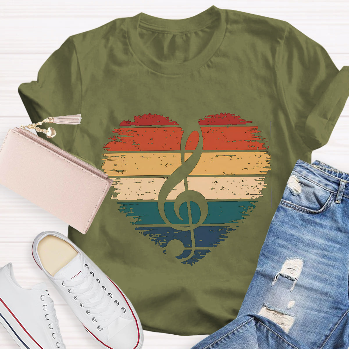 Rainbow Music Teacher T-Shirt
