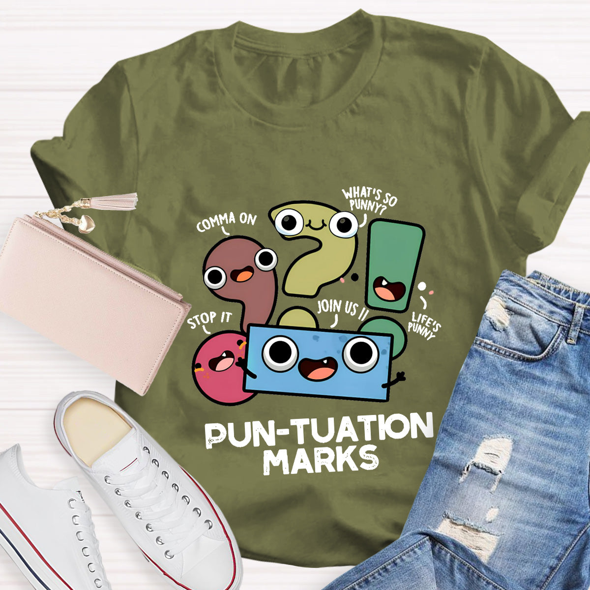 Pun-tuation Marks Teacher T-Shirt