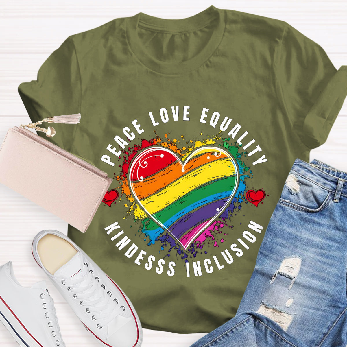 Peace Love Kindness Teacher T-Shirt