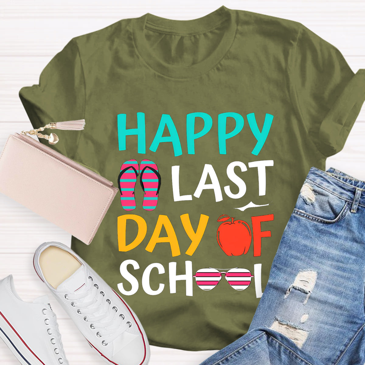 Happy Last Day Of School Beach Summer T-Shirt
