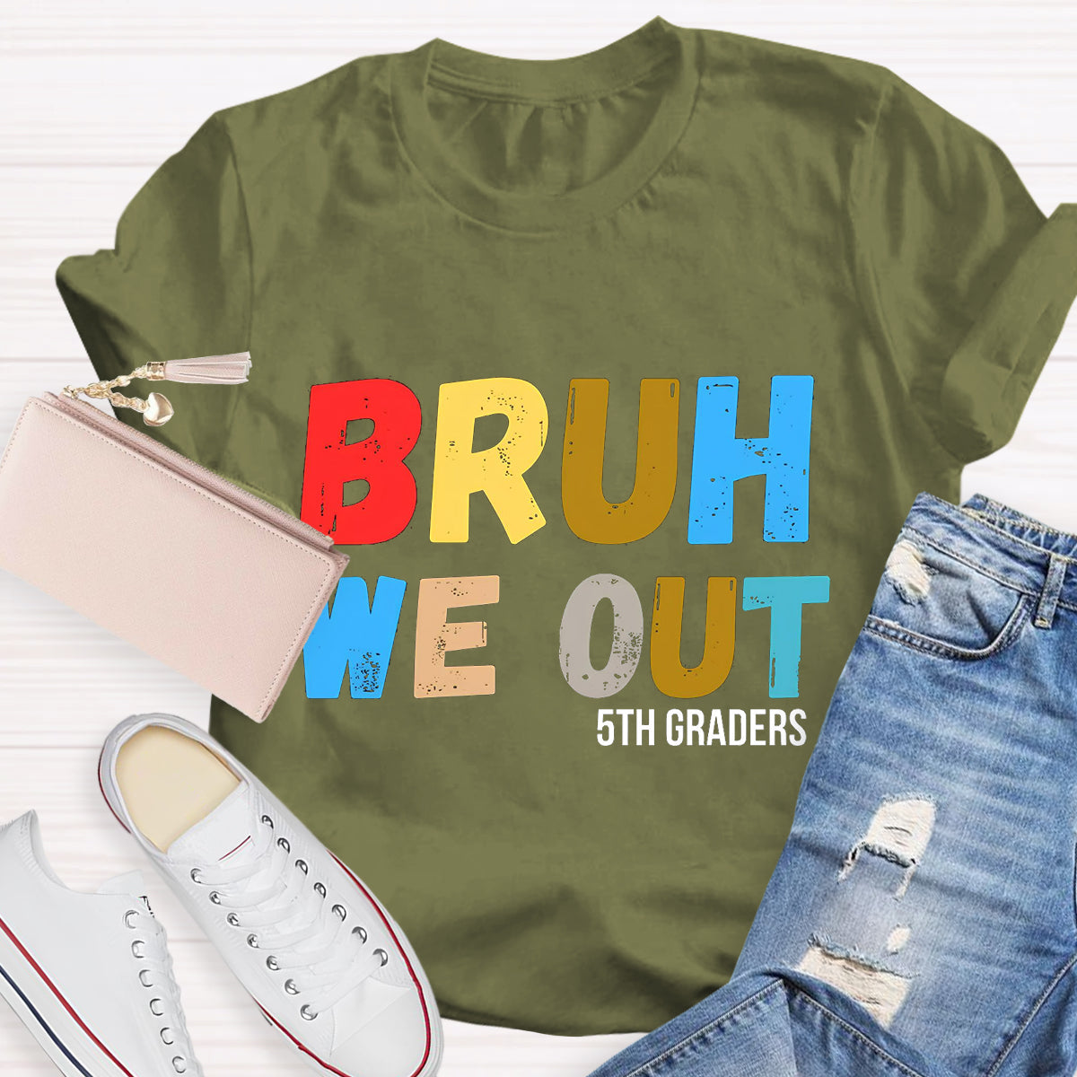 Bruh We Out 5th Graders Teacher T-Shirt