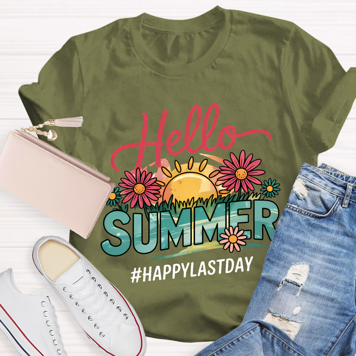 Hello Summer Happy Last Day Teacher T-Shirt