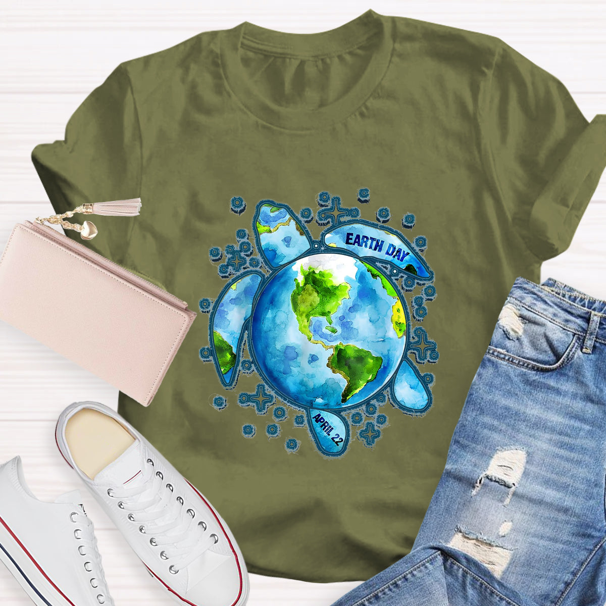 Earth Day Save The Turtles Teacher T-Shirt