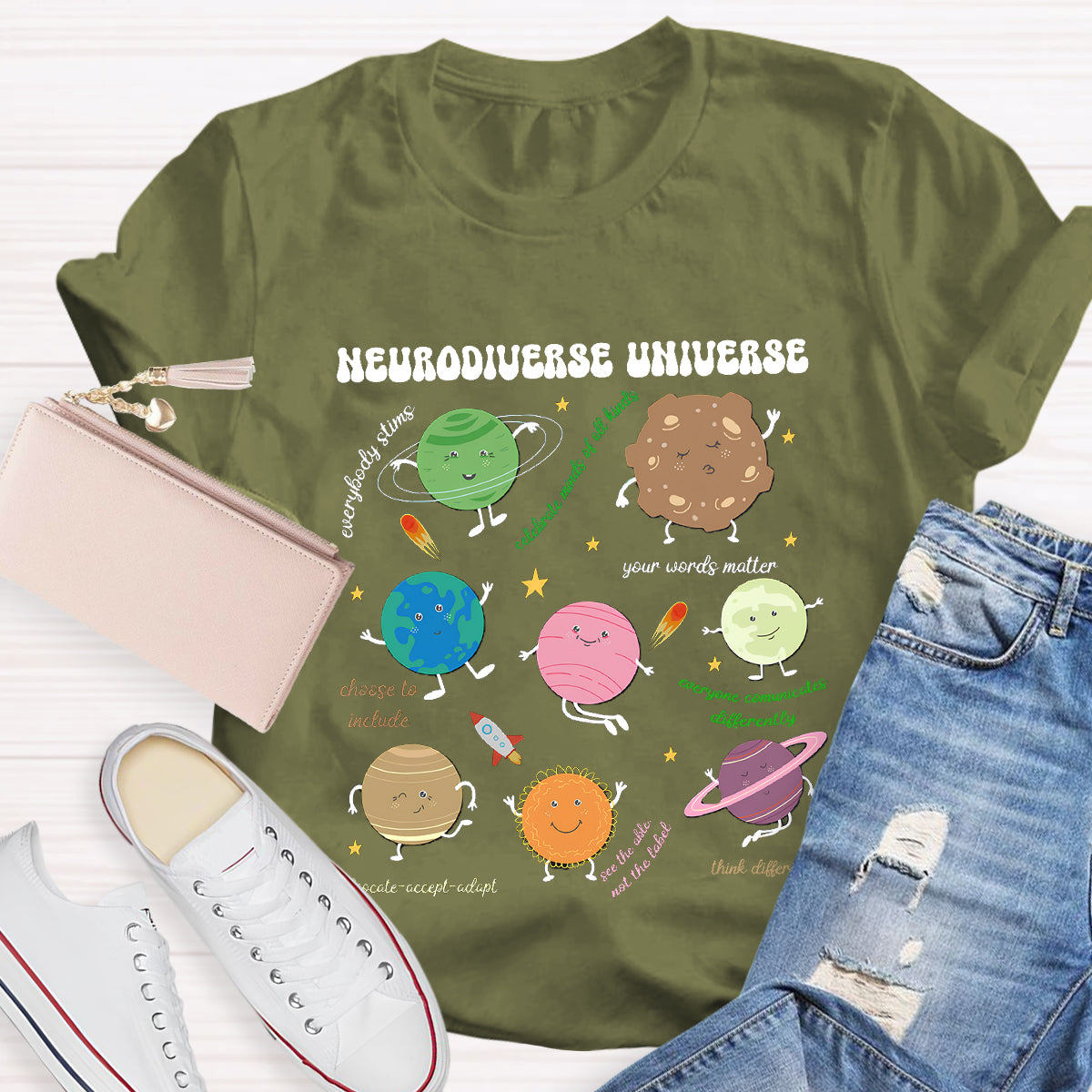 Neurodiverse Universe  Teacher T-Shirt