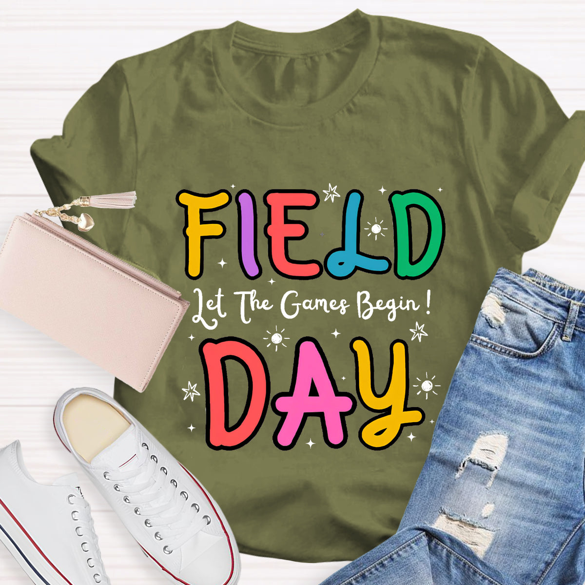 Let The Game Begin Field Day Teacher T-Shirt