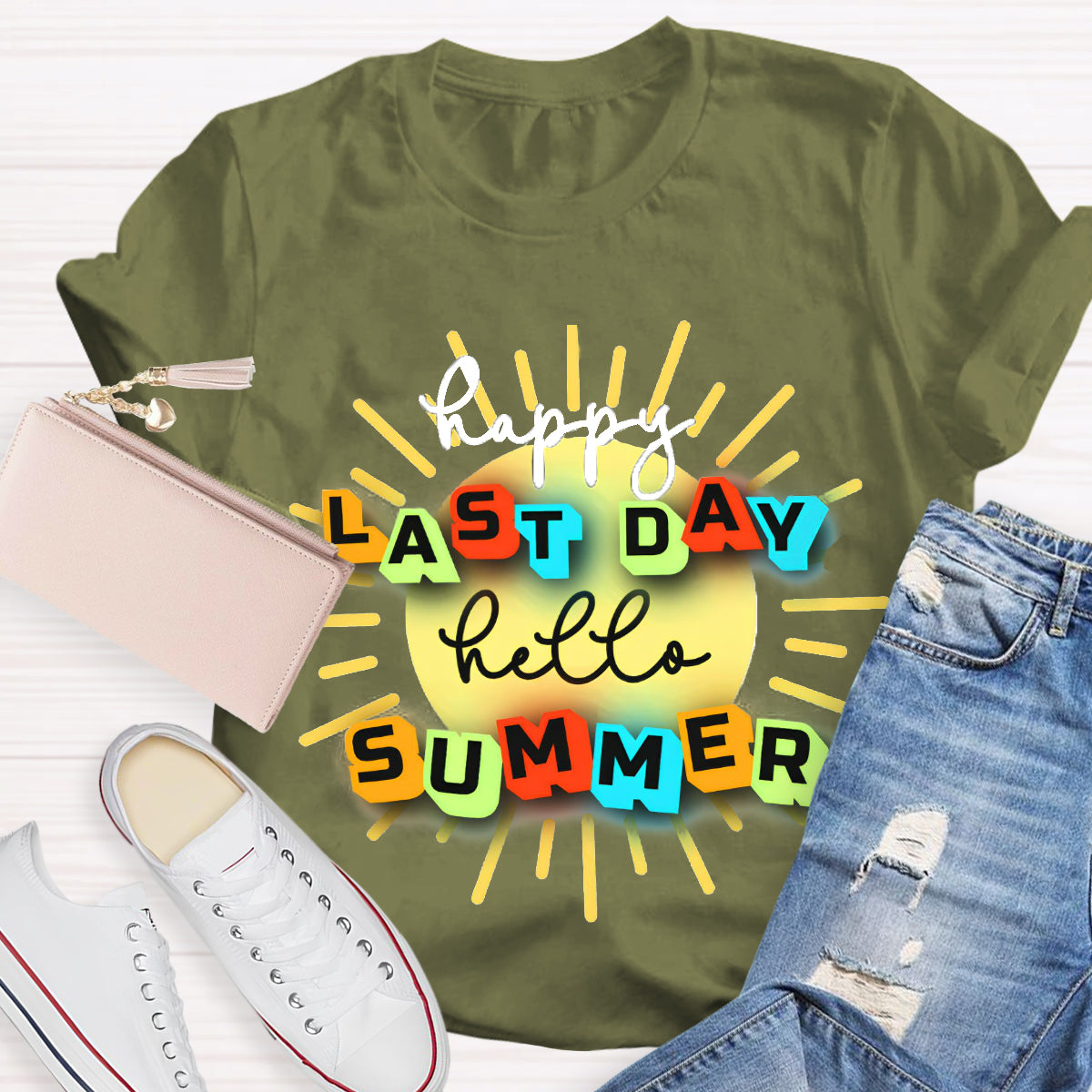 Happy Last Day Hello Summer Teacher T-Shirt