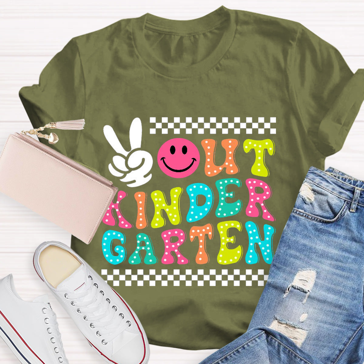 Personalized Grade Out Kindergarten Teacher T-Shirt
