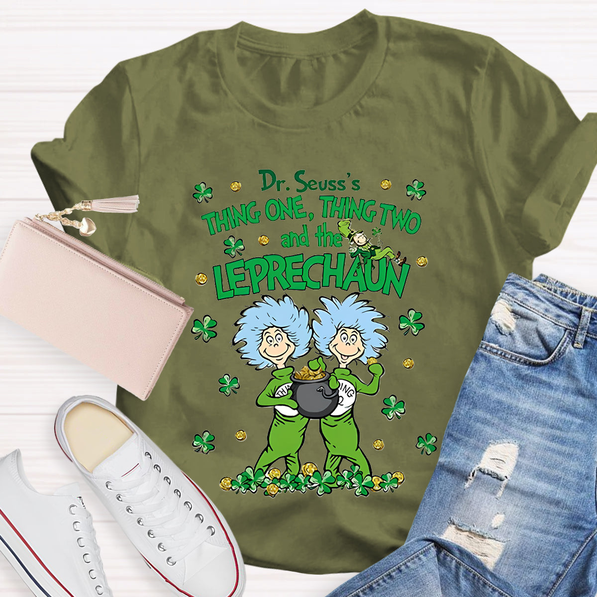 Thing One Thing Two And The Leprechaun Teacher T-Shirt