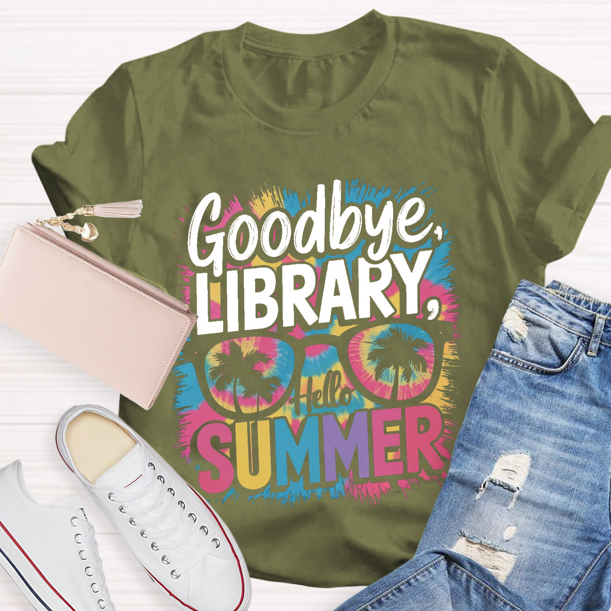 Goodbye Library Hello Summer Teacher T-Shirt