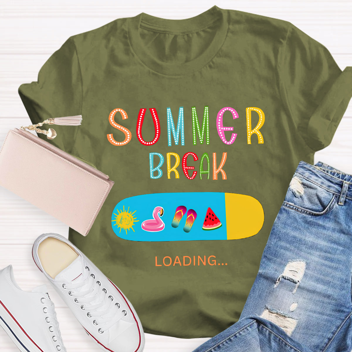 Summer Break Loading Teacher T-Shirt
