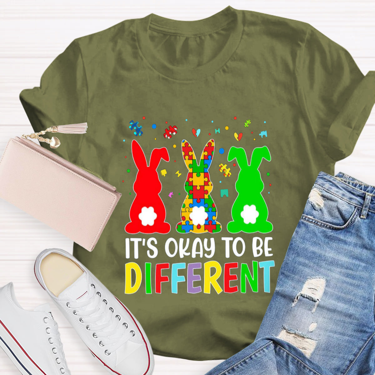 It's Okay To Be Different Bunny Easter T-Shirt