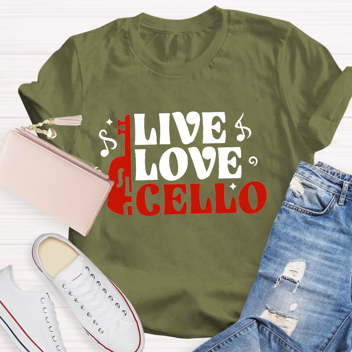 Live Love Cello Teacher T-Shirt