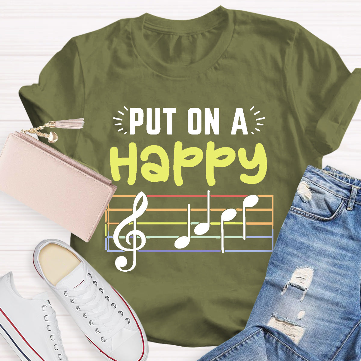 Put On A Happy Music Teacher T-Shirt