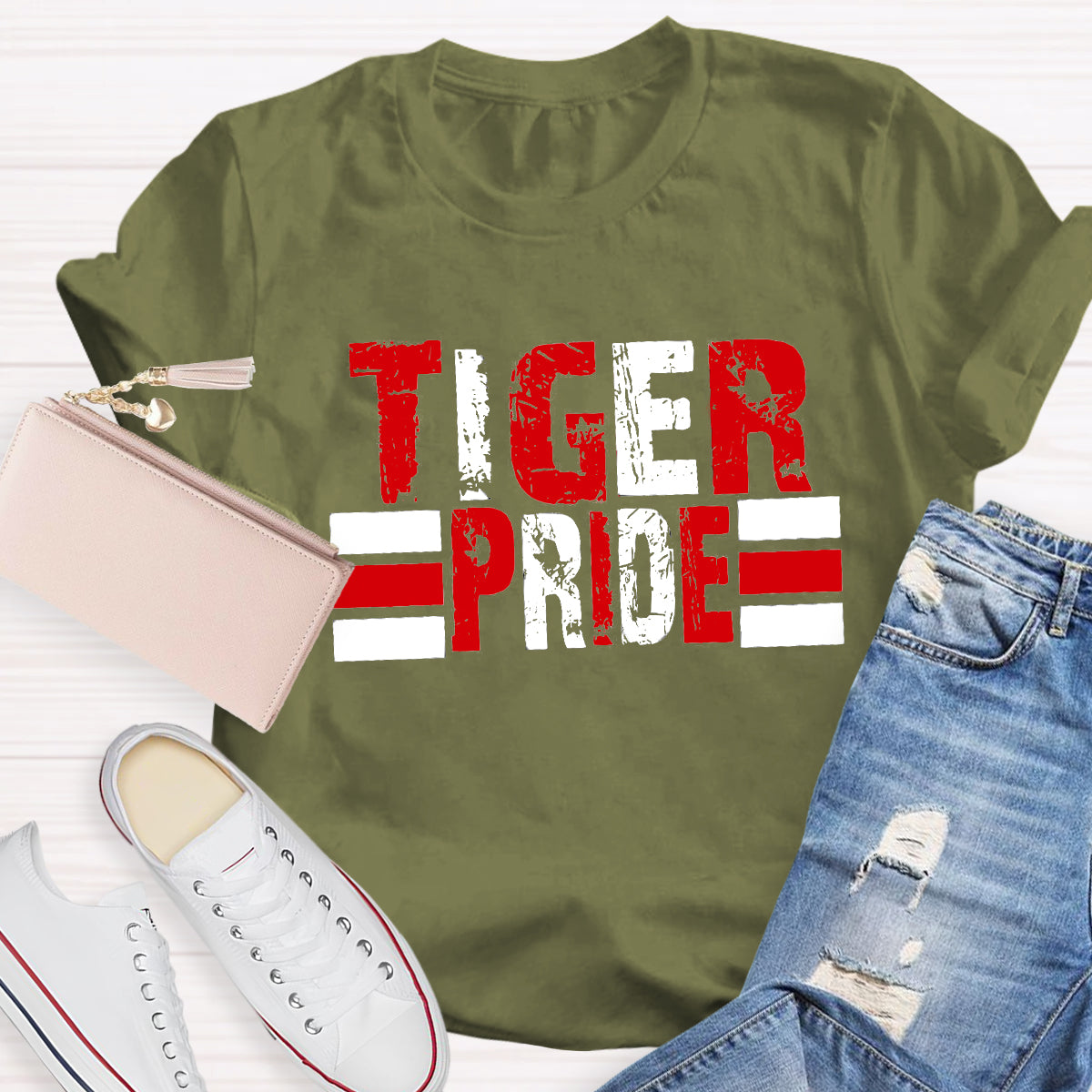 Personalized Mascot Pride Tiger Teacher T-Shirt