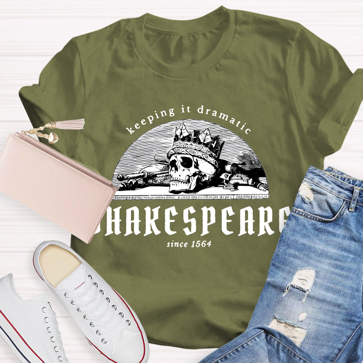 Shakespeare Keeping It Dramatic Teacher T-Shirt
