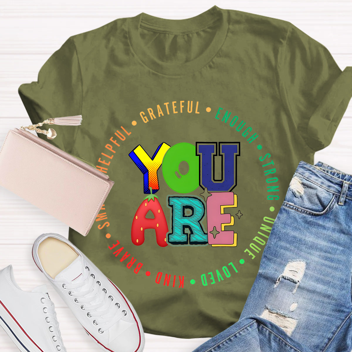 You Are Grateful Strong Enough Teacher T-Shirt